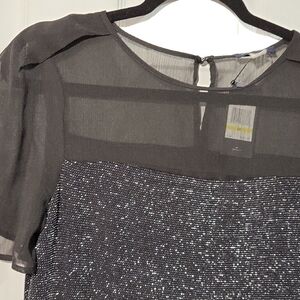 Tommy Hilfiger Black Sparkle Blouse Size M